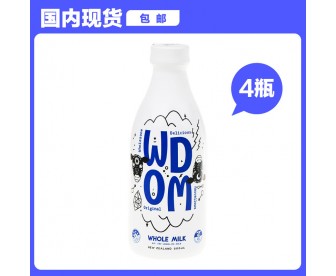【国内现货包邮】WDOM 渥康 4.0%全脂纯牛奶 800毫升x4瓶/箱